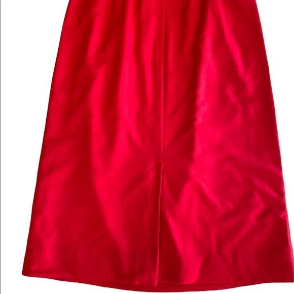 Pendelton Wool Cherry Red 2pc Skirt Suit Made in USA Size 10 - Picture 7 of 8